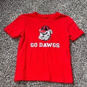 Kids Red Bulldog Graphic T-Shirt